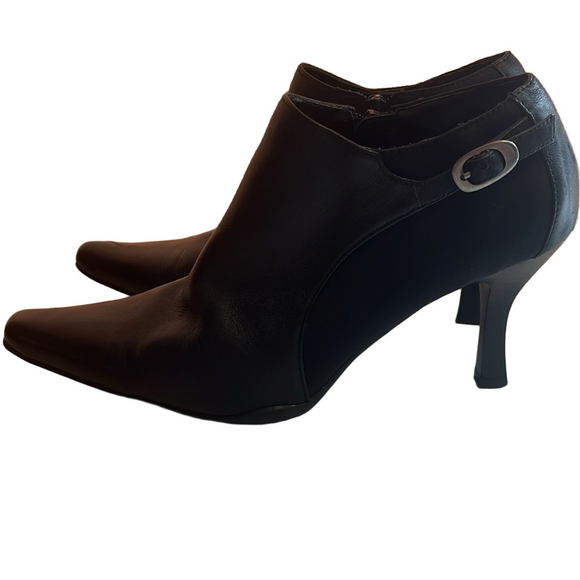 👢 EUC COWBOY BOOTS NINE WEST Women’s leather upper mid heel zip up booties… - Picture 5 of 7